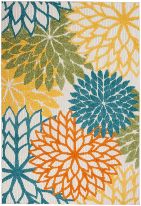 Nourison Aloha ALH05 Turquoise/Multicolor