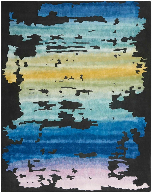 Nourison Prismatic PRS23 Black/Multicolor