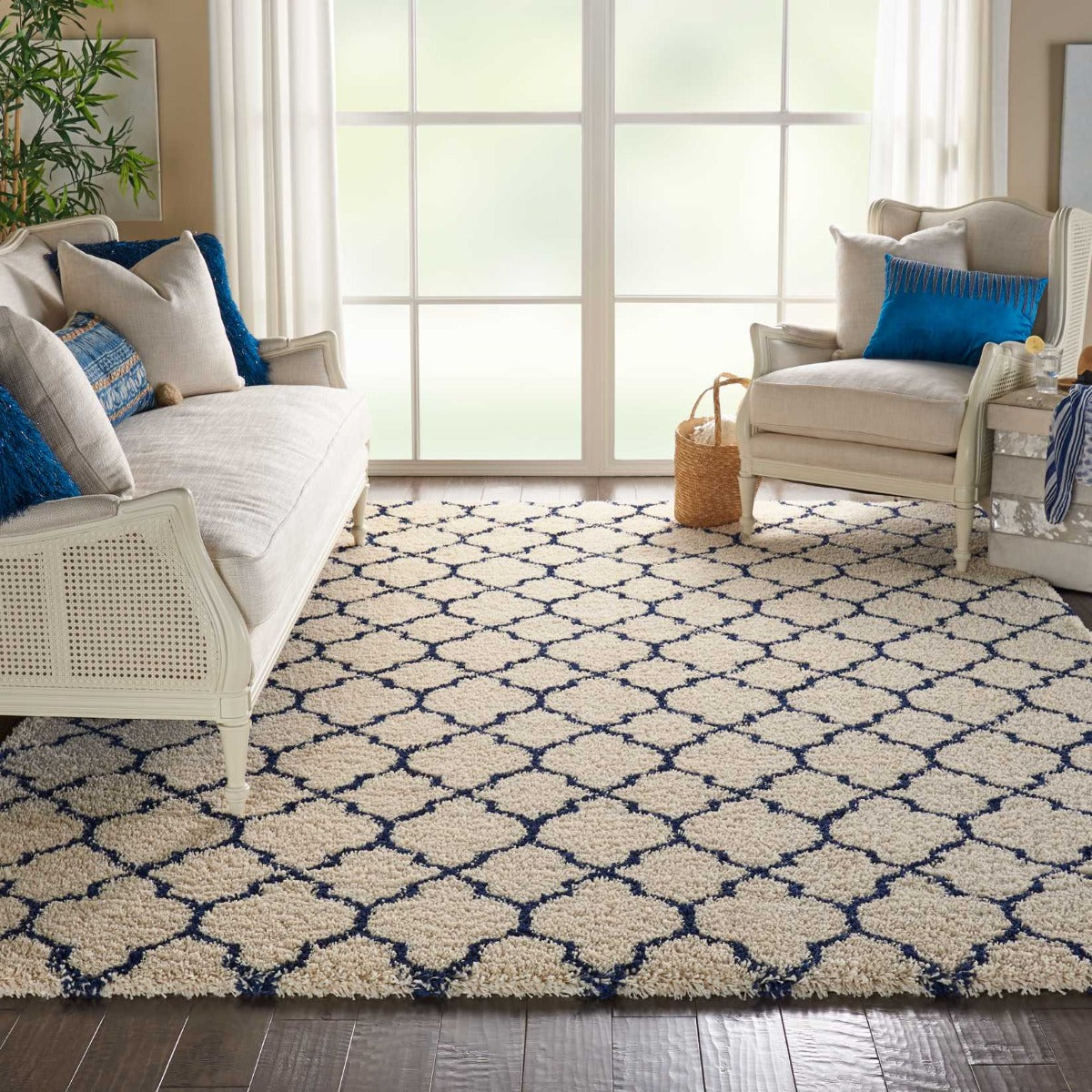 Nourison Amore AMOR2 Ivory/Blue