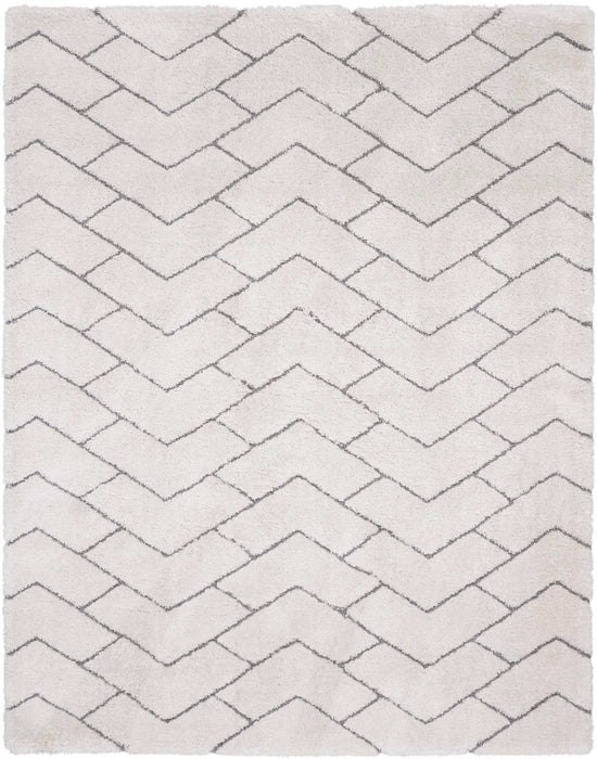 Nourison Dreamy Shag DRS03 Ivory/Grey