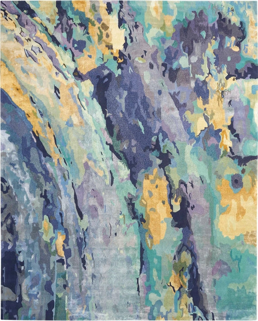 Nourison Prismatic PRS09 Silver/Blue