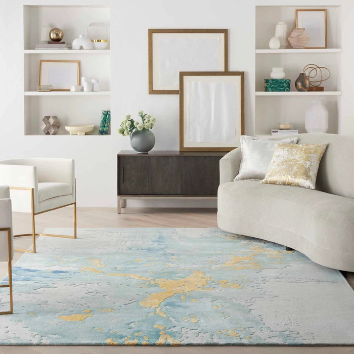 Nourison Prismatic PRS26 Seafoam Gold