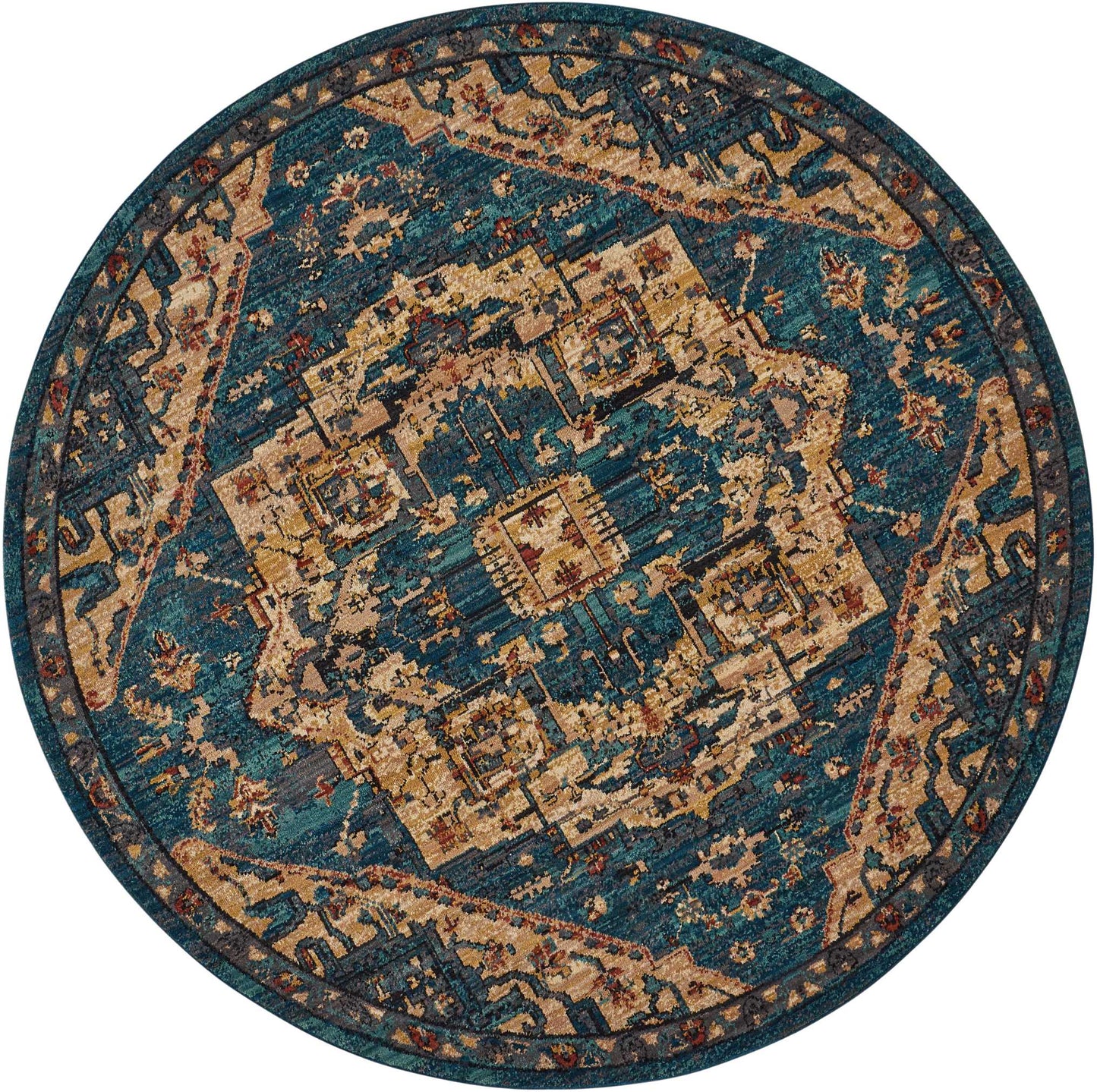 Nourison 2020 NR206 Teal